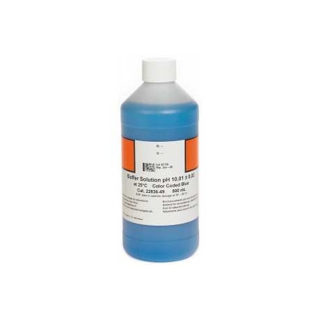 Solucion de pH 10 , hach, 500ml, color azul